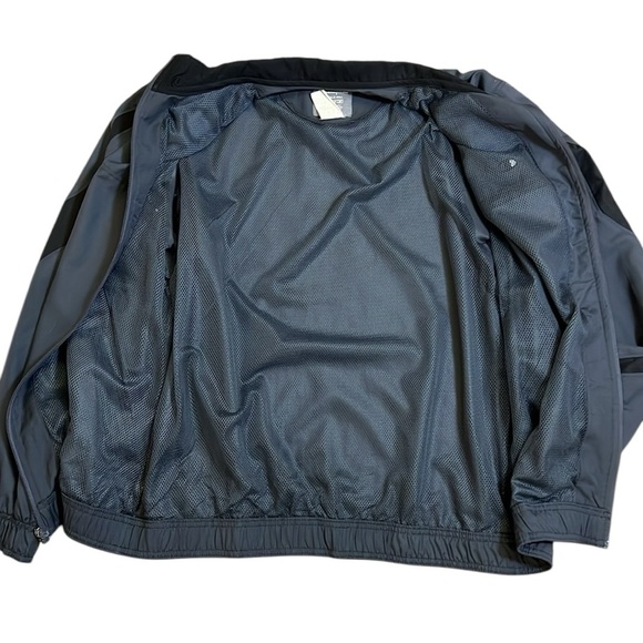 Champion Double Dry Zip Track Jacket Windbreaker Gray/Black Bomber Style Medium - Picture 8 of 10